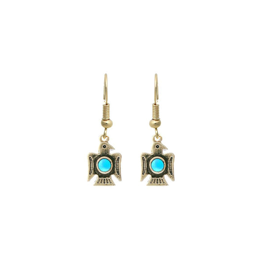 Burnished Gold Thunderbird Earrings
