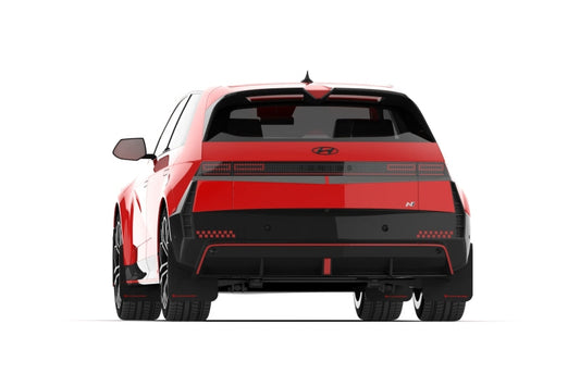 Rally Armor 2025 Hyundai Ioniq 5 N Black Mud Flap w/Light Blue Logo