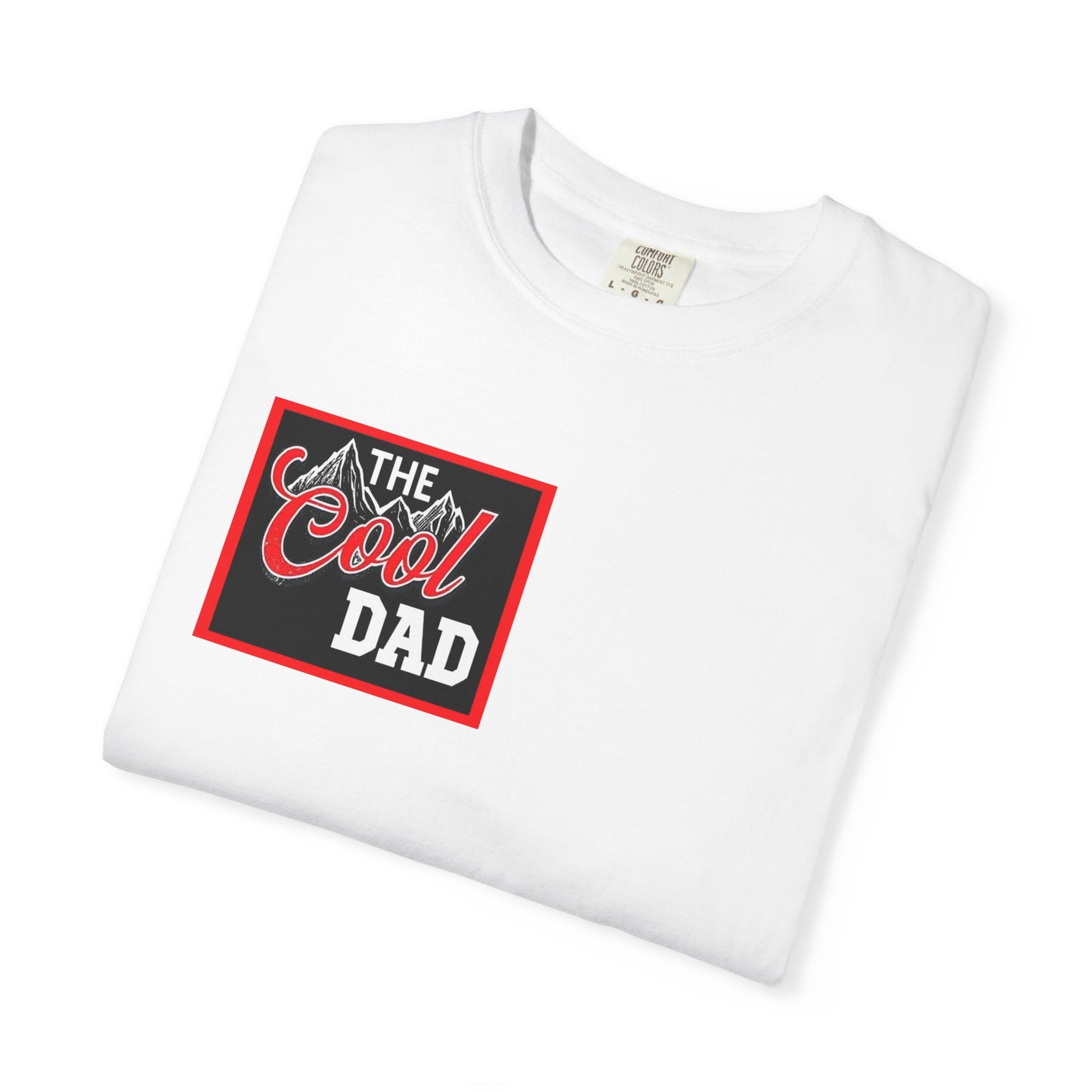 Cool Dad Garment-Dyed T-shirt, Unisex Dad Tee, Casual Wear White