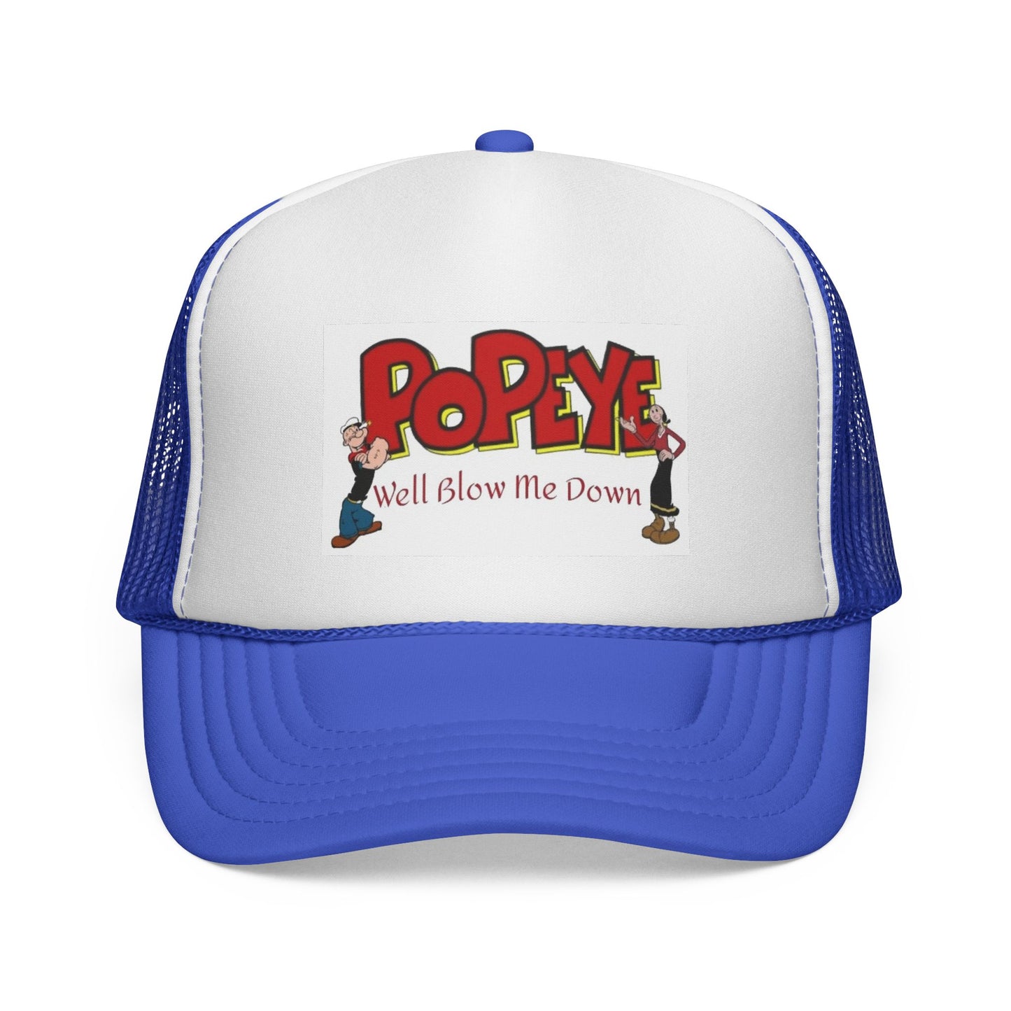 Popeye Trucker Cap, "Well Blow Me Down" Gift for Comic Lovers, Casual Outdoor Accessory