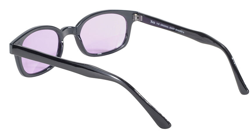 Slanted Right Sunglasses KD'S Black FRAME/LIGHT PURPLE LENS