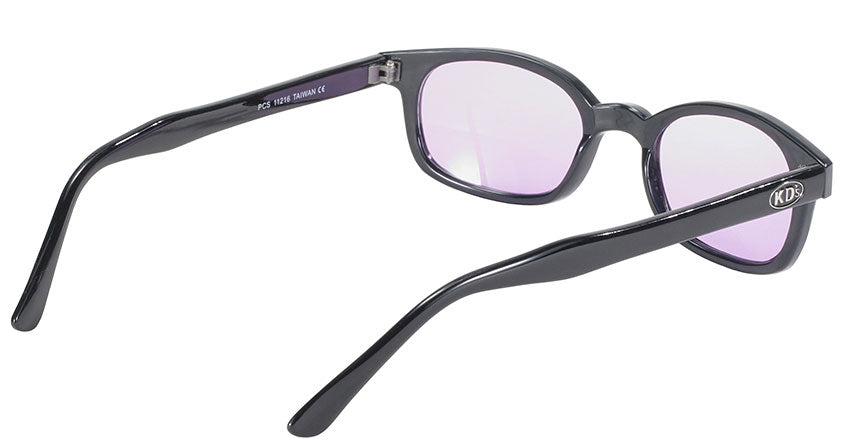 Slanted Sunglasses KD'S Black FRAME/LIGHT PURPLE LENS