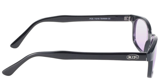 Right Angle Sunglasses KD'S Black FRAME/LIGHT PURPLE LENS