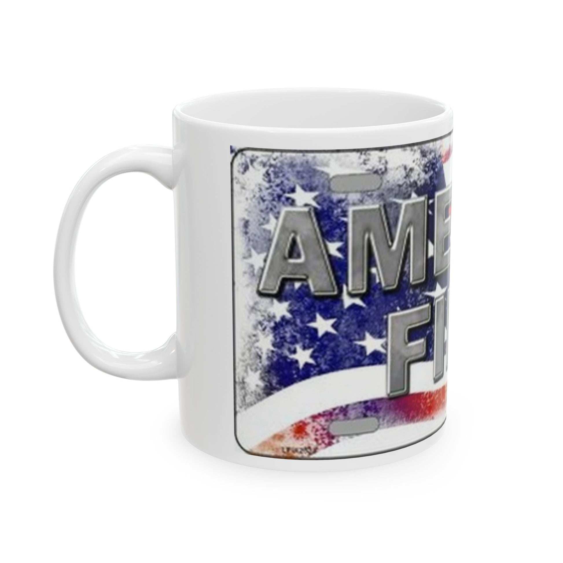 America First Patriots Ceramic Coffee Mug Right Angle