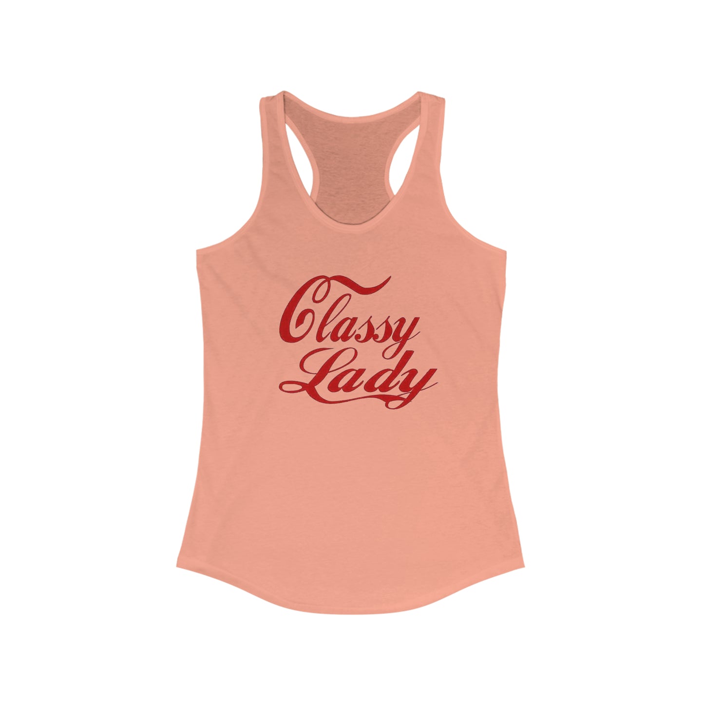 Classy Lady Women's Ideal Racerback Tank Top Salmon Color