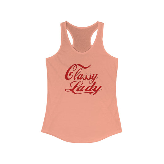 Classy Lady Women's Ideal Racerback Tank Top Salmon Color