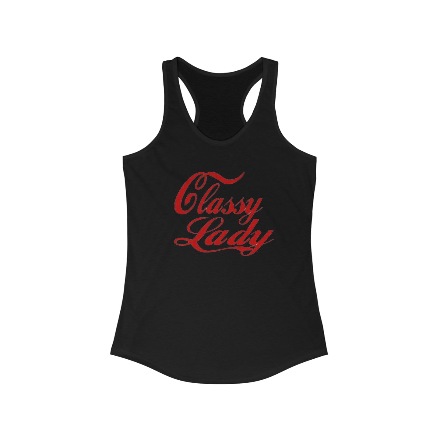 Classy Lady Women's Ideal Racerback Tank Top in Black