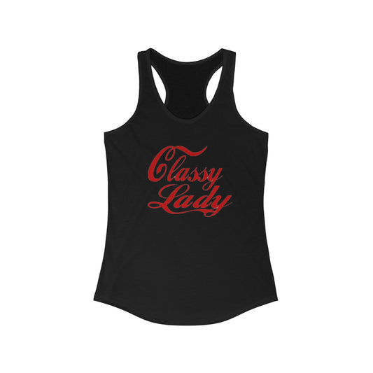 Classy Lady Women's Ideal Racerback Tank Top in Black