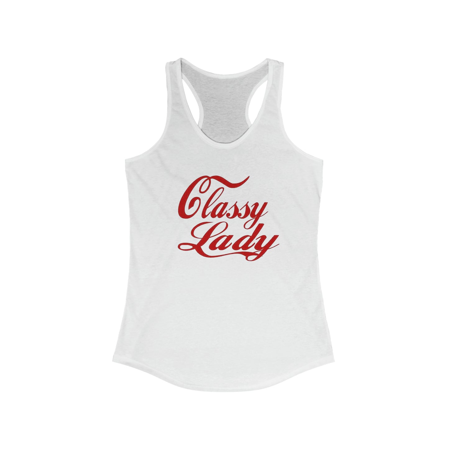 Classy Lady Women's Ideal Racerback Tank Top in White