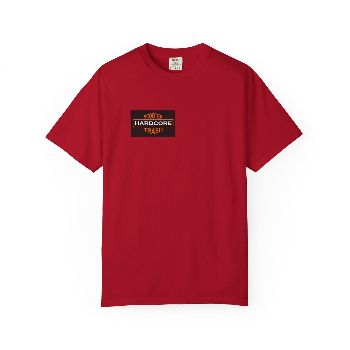 Hardcore Scooter Trash Unisex Garment-Dyed Red T-Shirt