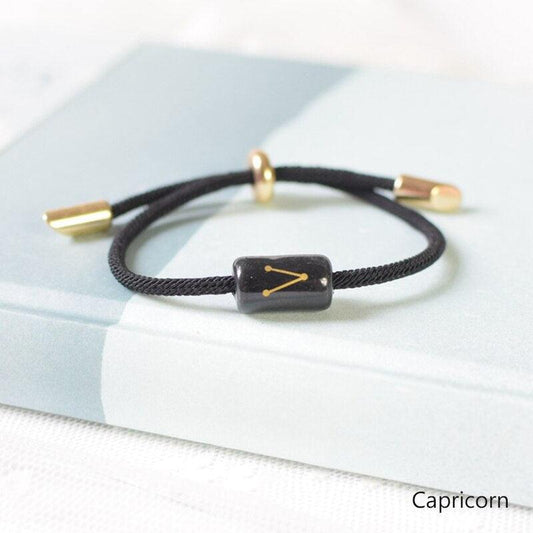 12 Zodiac Bracelet Charm Jewelry Adjustable Braided Rope Couple Bracelets Handmade Navy String Bracelet With Metal Knot Men Women Braided Bracelets Gifts