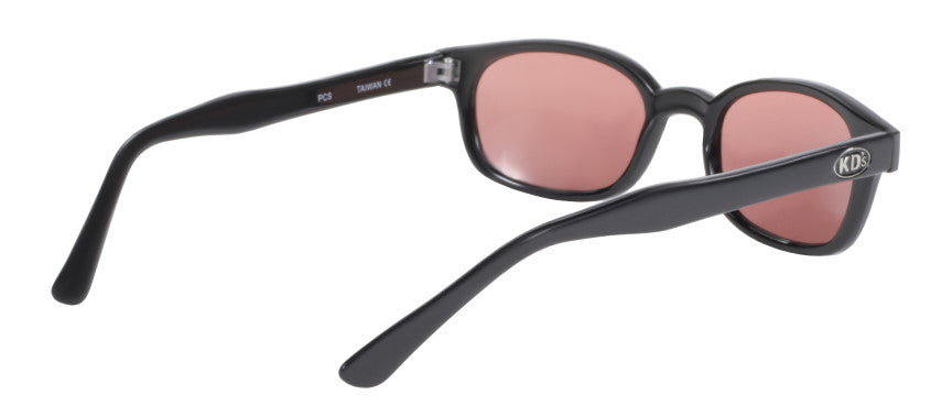 Right ANgle Rear Sunglasses KD'S MATTE Black FRAME/ROSE LENS