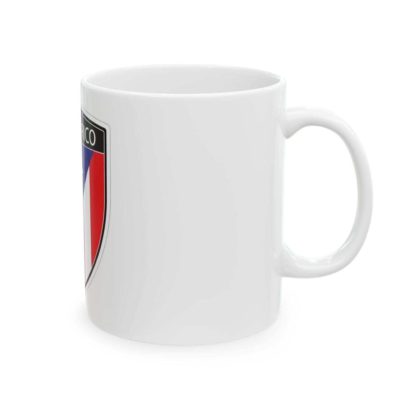 Left Side Puerto Rico Shield Emblem 11 Oz. Ceramic Mug