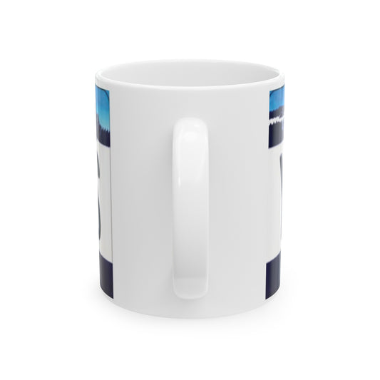 Handle Yankees License Plate Style Ceramic Mug