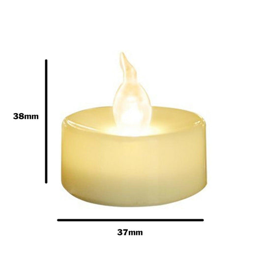 12Pcs Battery Operated LED Tea Lights Candles Flameless Wedding Decor Realistic and Bright Flickering Holiday Gift Flameless LED Electric Candles for Seasonal & Festival Party Home Decoration