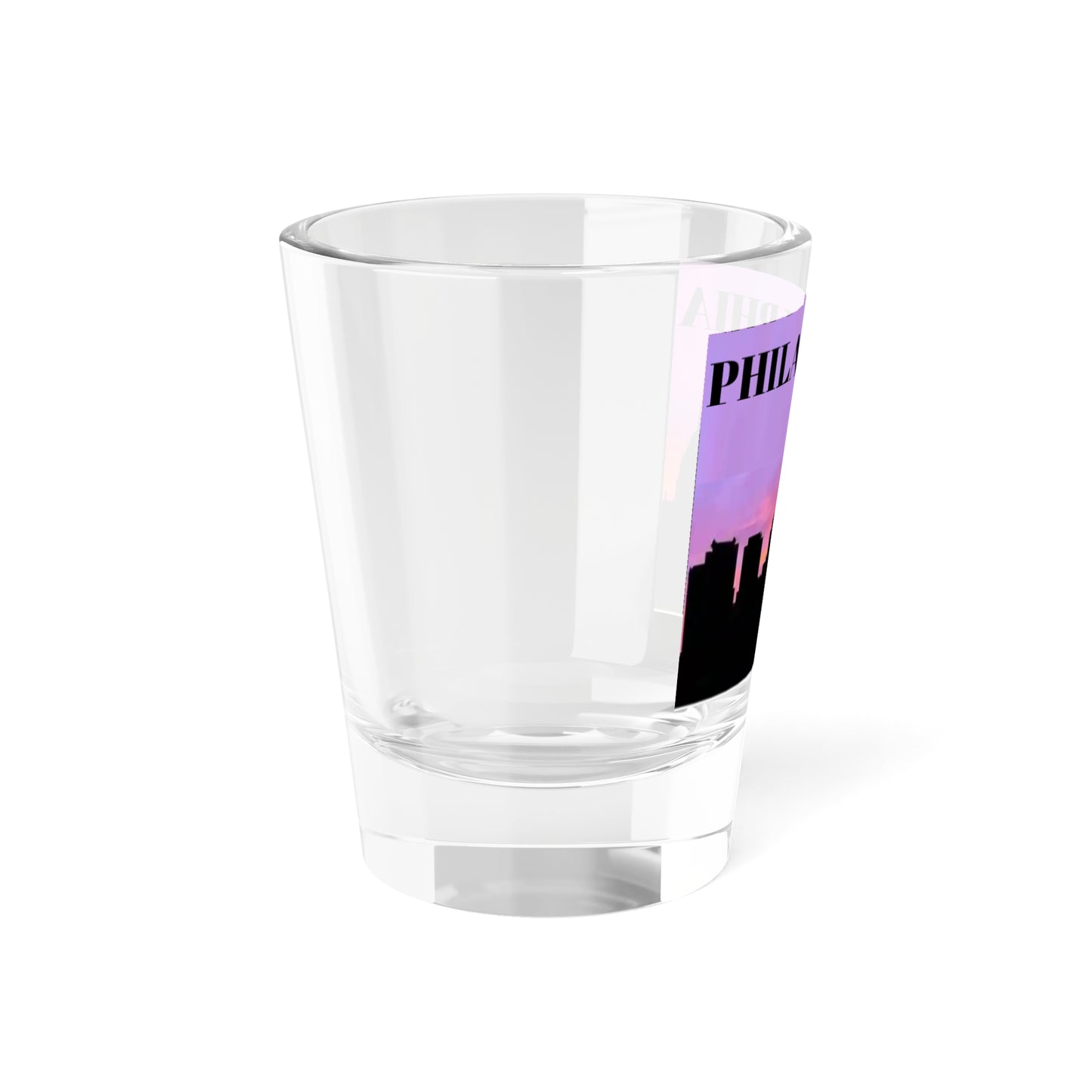 Side View Philadelphia Shot Glass