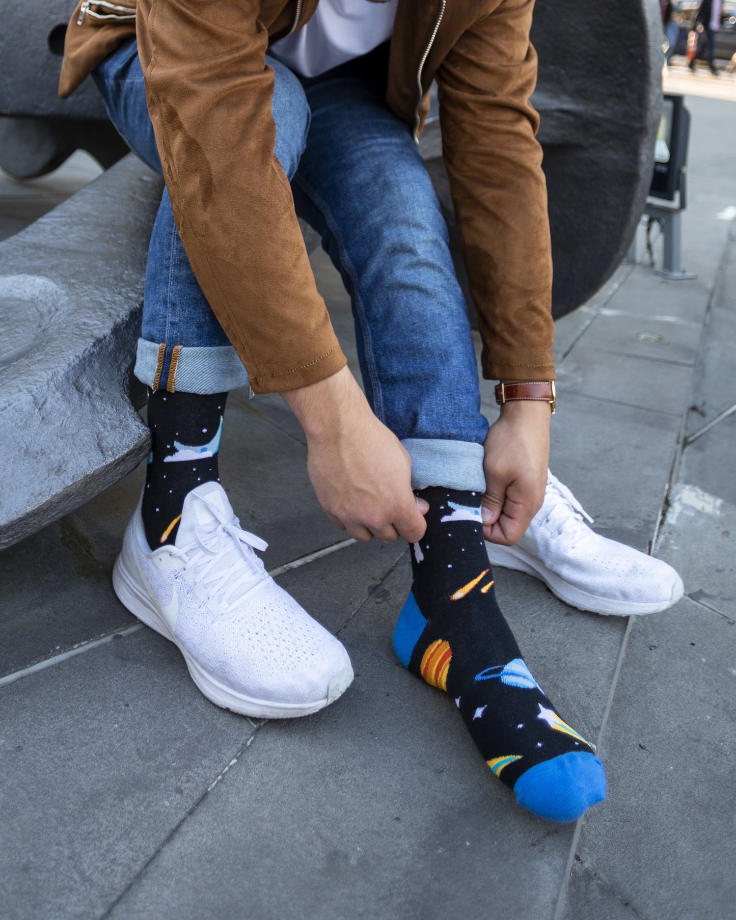 Men's Outer Space Socks 5 Pack