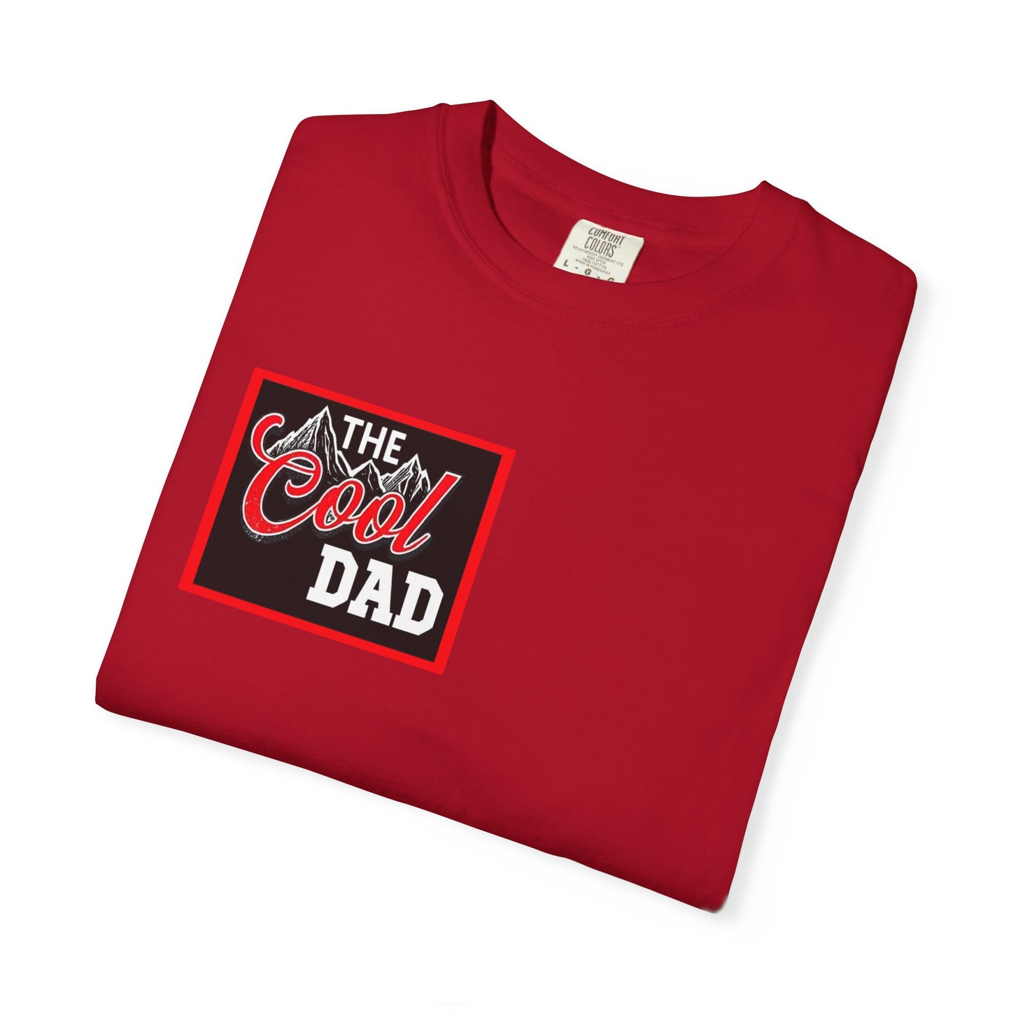 Cool Dad Garment-Dyed T-shirt, Unisex Dad Tee, Casual Wear Red