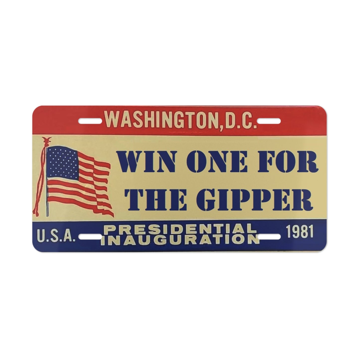 Ronald Reagan Inaugural License Plate Replica