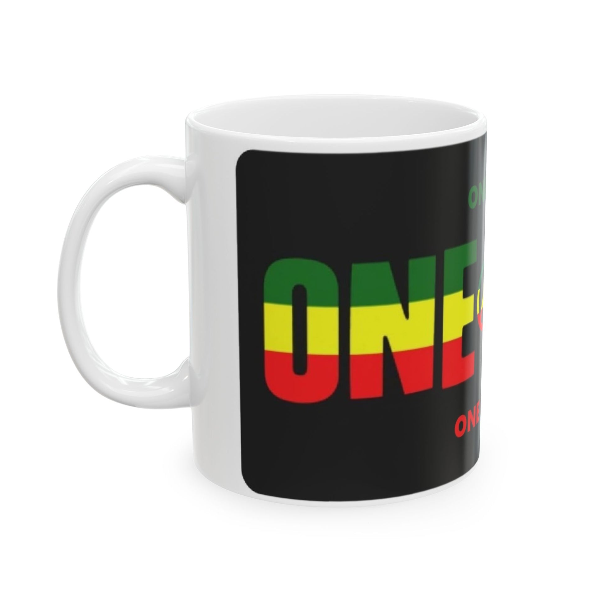 Right Side One Love Jamaica Marley Rasta 11 Oz. Ceramic Mug