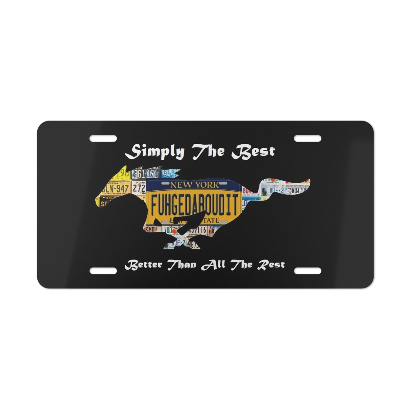 Mustang Horse Simply The Best Vanity License Plate