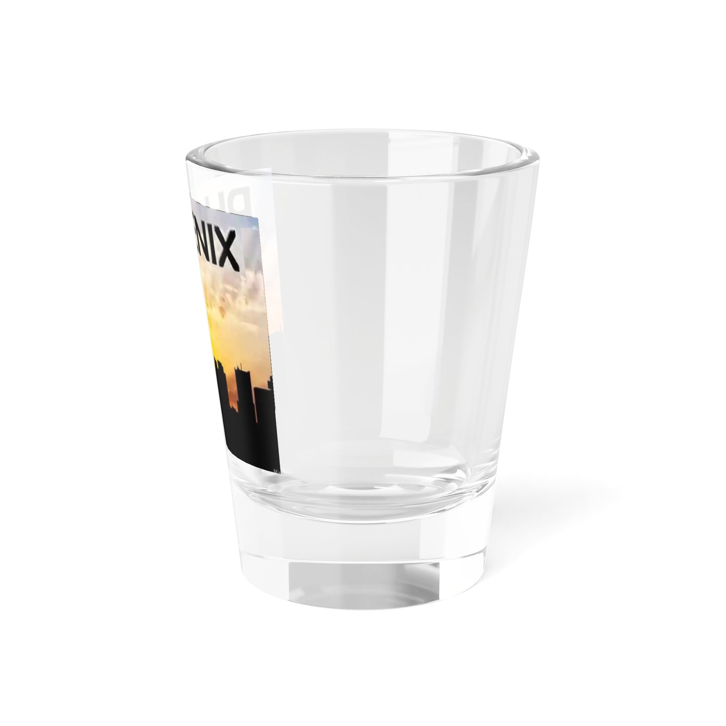 Side View Phoenix Skyline Shot Glass