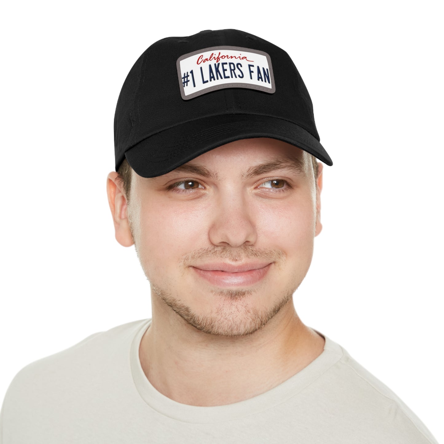 Number One Lakers Fan Hat with Leather Patch