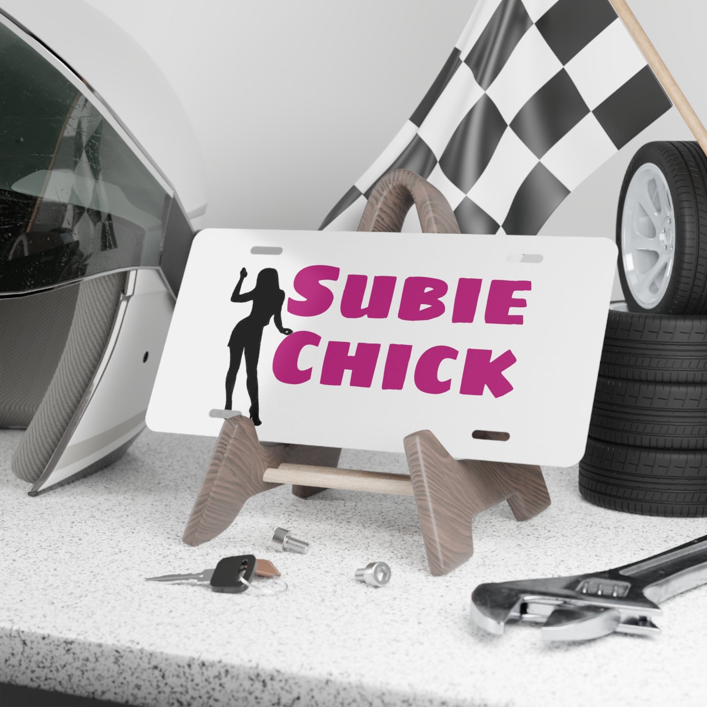 Subie Chick Subaru Girl Vanity License Plate
