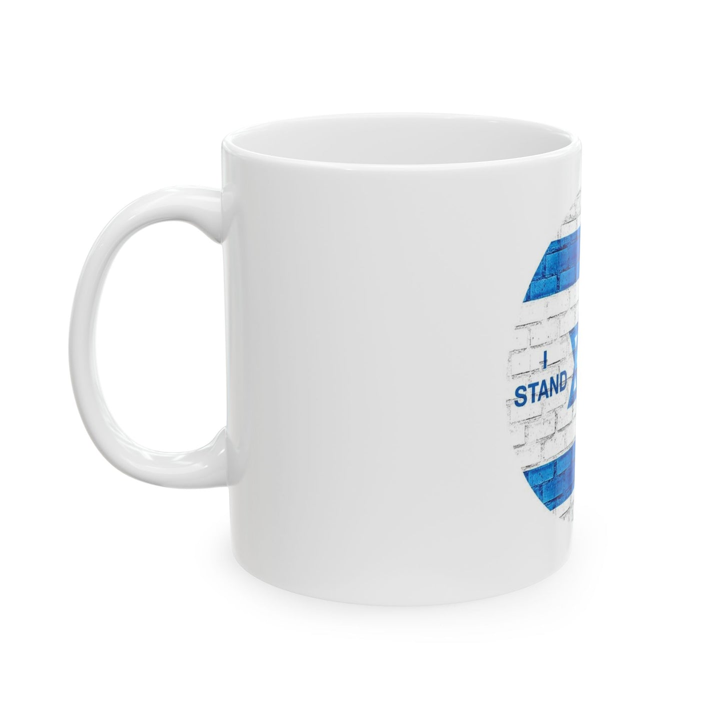 Left Side I Stand With Israel Ceramic Mug