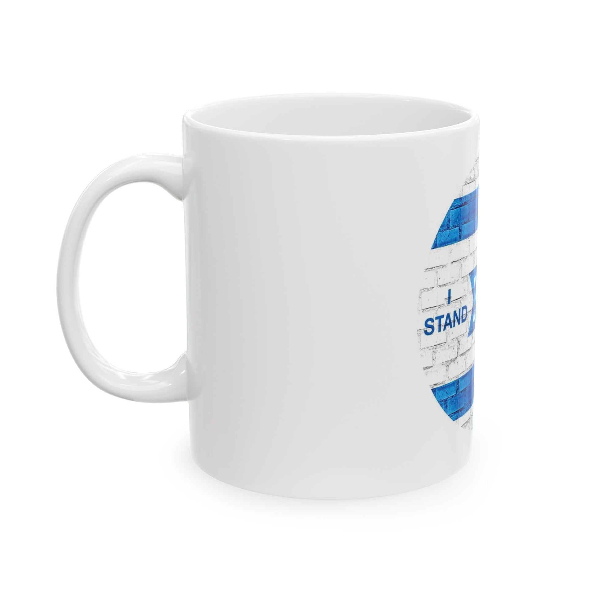 Left Side I Stand With Israel Ceramic Mug