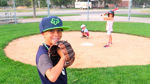 Family Plays Baseball
