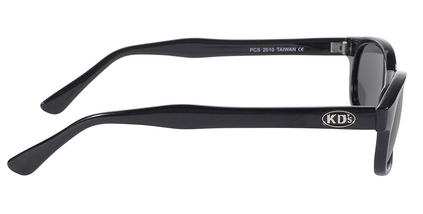 Left Angle Sunglasses KD'S Black FRAME/SMOKE LENS
