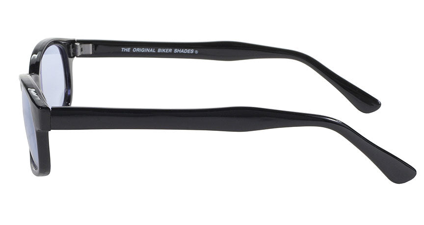 Left Angle KDs Sunglasses BLK FRAME/LIGHT BLUE LENS