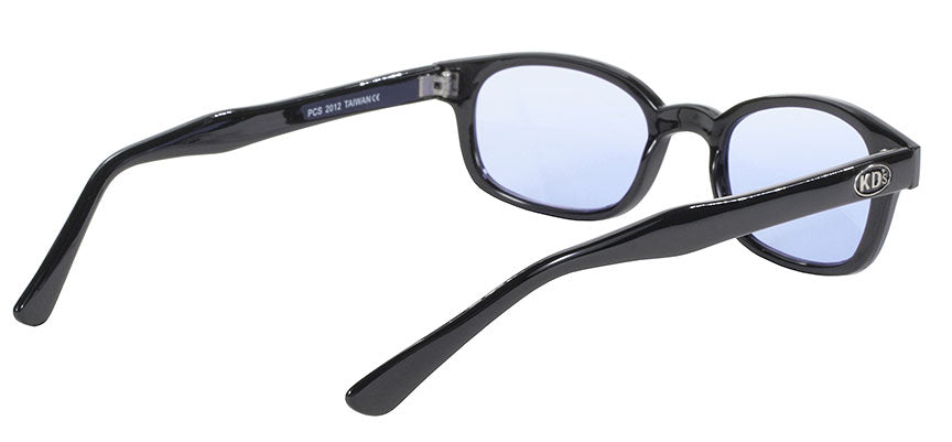 Angle View KDs Sunglasses BLK FRAME/LIGHT BLUE LENS