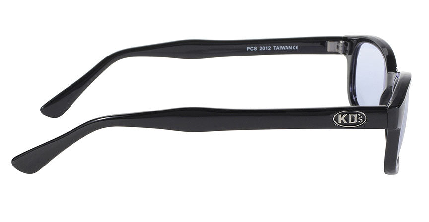 Side View BLK FRAME/LIGHT BLUE LENS