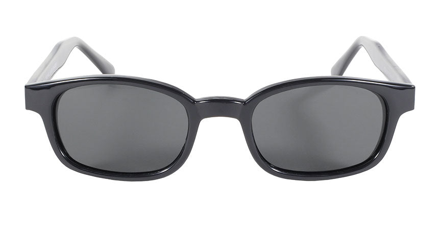 Front View Sunglasses KD'S Black FRAME/GRAY POLARIZED LENS