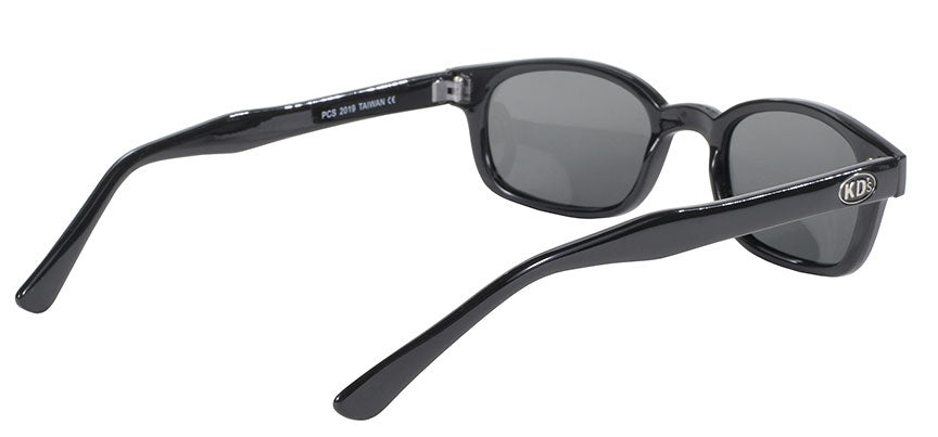 Rear Angle Sunglasses KD'S Black FRAME/GRAY POLARIZED LENS