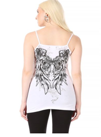 Back Of WHITE V-Neck Spaghetti Strap Top