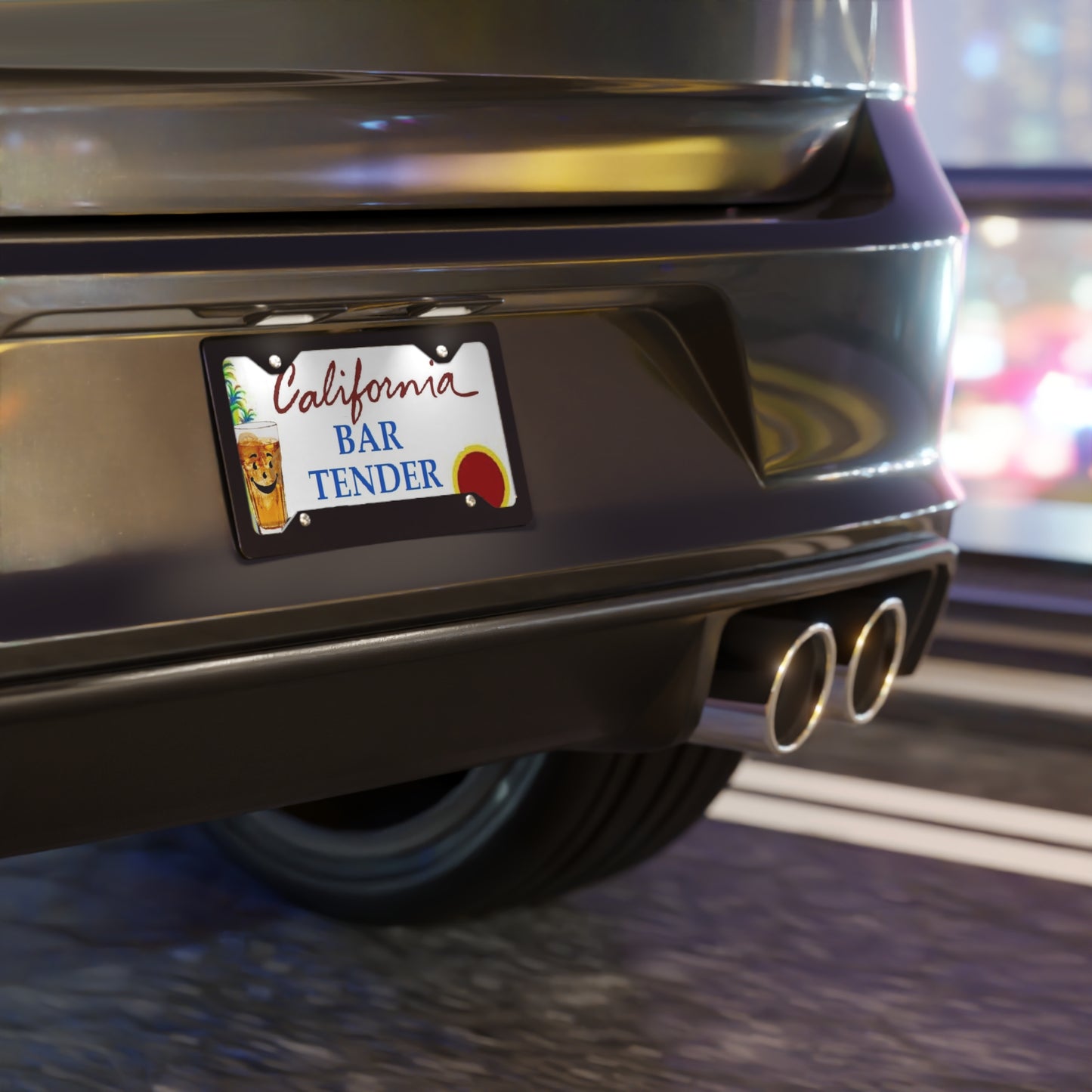 California Bartender - Pour Decisions Vanity License Plate