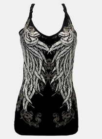 BLACK Stunning Twist Halter Top