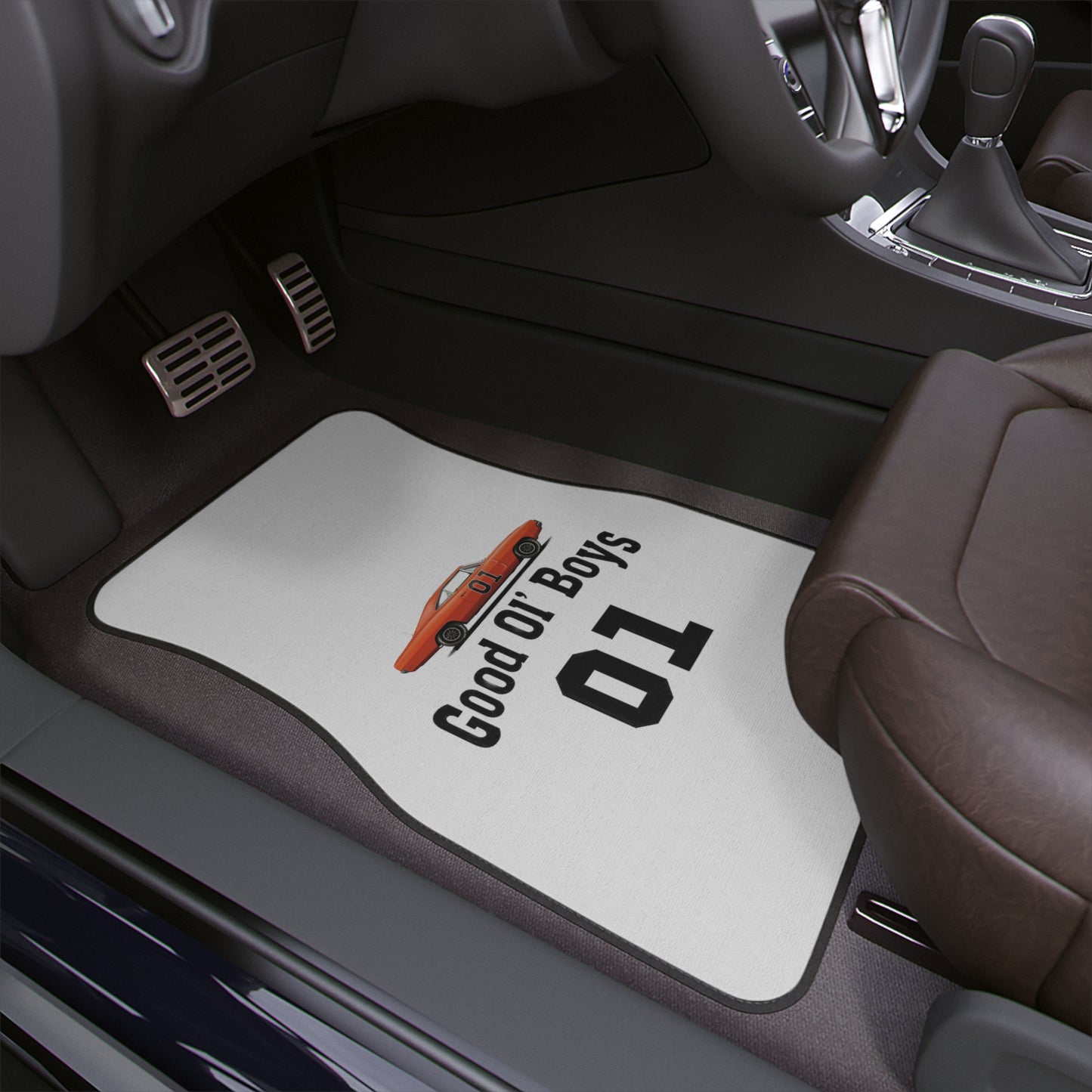 Good Ol Boys White Car Floor Mat, 1pc
