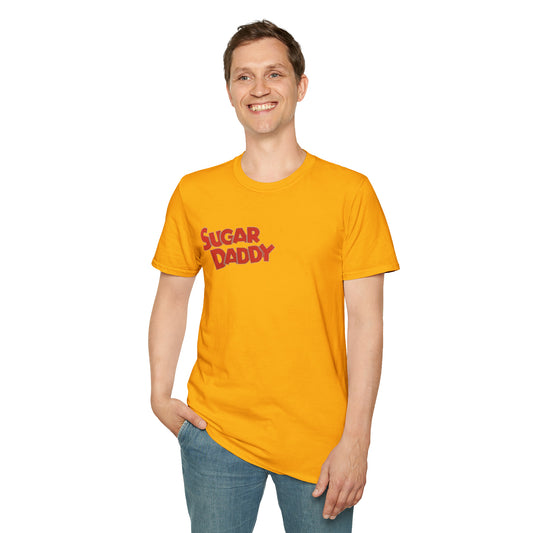Sugar Daddy Unisex Softstyle T-Shirt Yellow Male Model