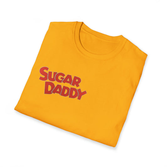 Sugar Daddy Unisex Softstyle T-Shirt Yellow Folded