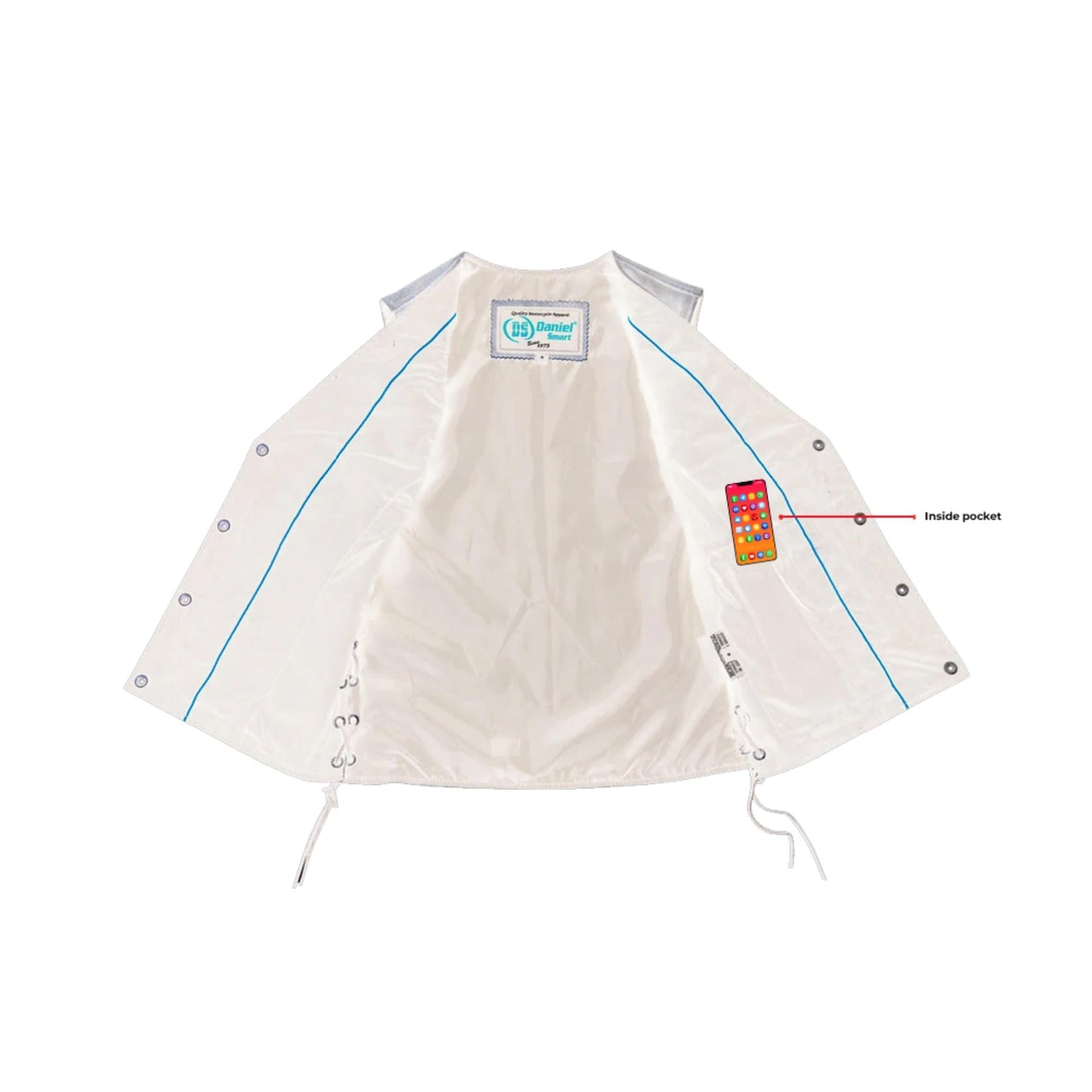 Xray Liner DS Women's Brown Zippered Vest with Lacing Details