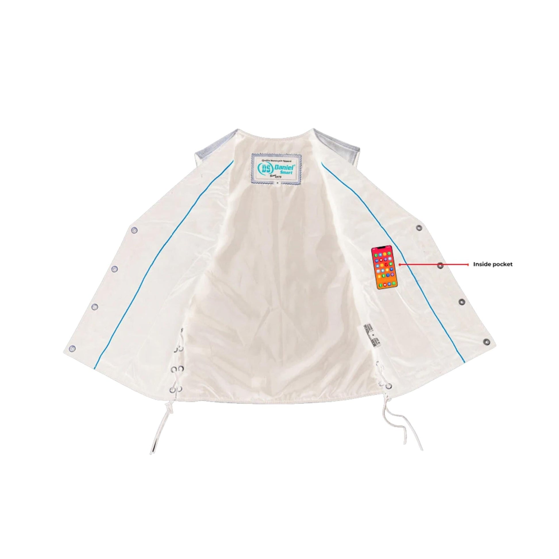 Xray Liner DS Women's Brown Zippered Vest with Lacing Details