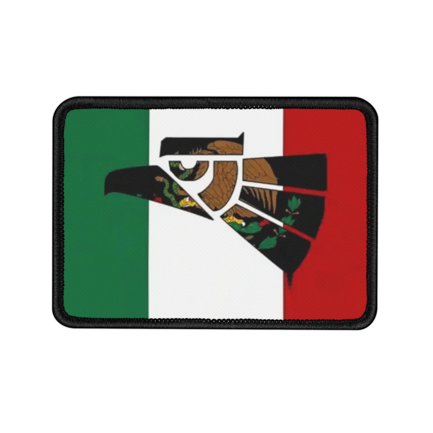 Square Mexican Eagle Iron-On Patch