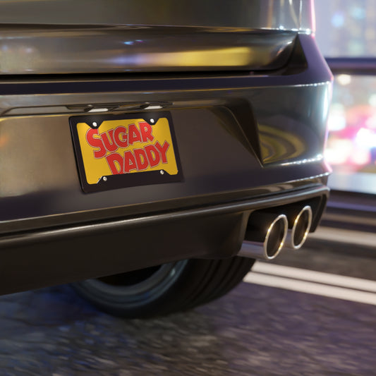Sugar Daddy Vanity License Plate Mounted