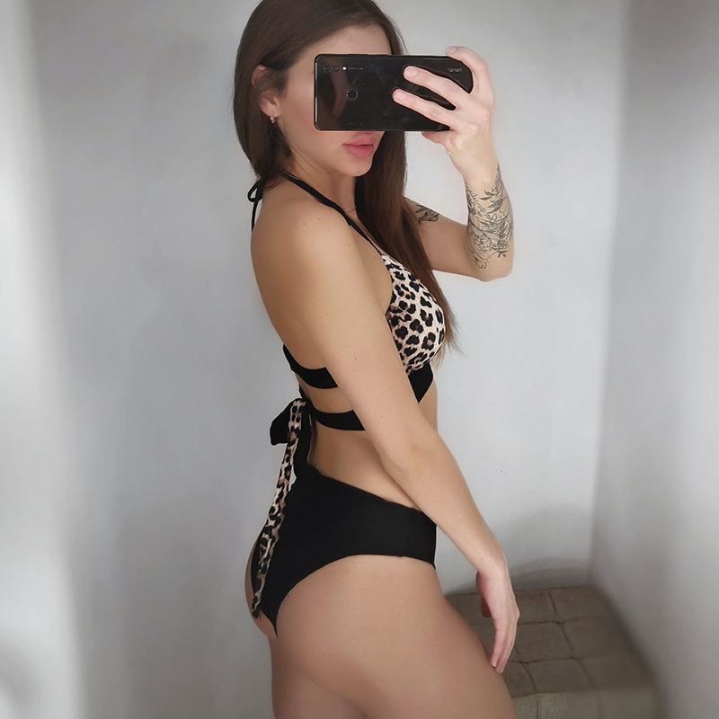 Fashion Bikini Set One Shoulder Women's Swimsuits High Waist Bright Color Swimwear Women Rings Ribbed Bikinis Women's Ribbed O-Ring String Bikini Swimsuit Comfortable Swimwear Two Pieces Bathing Suit