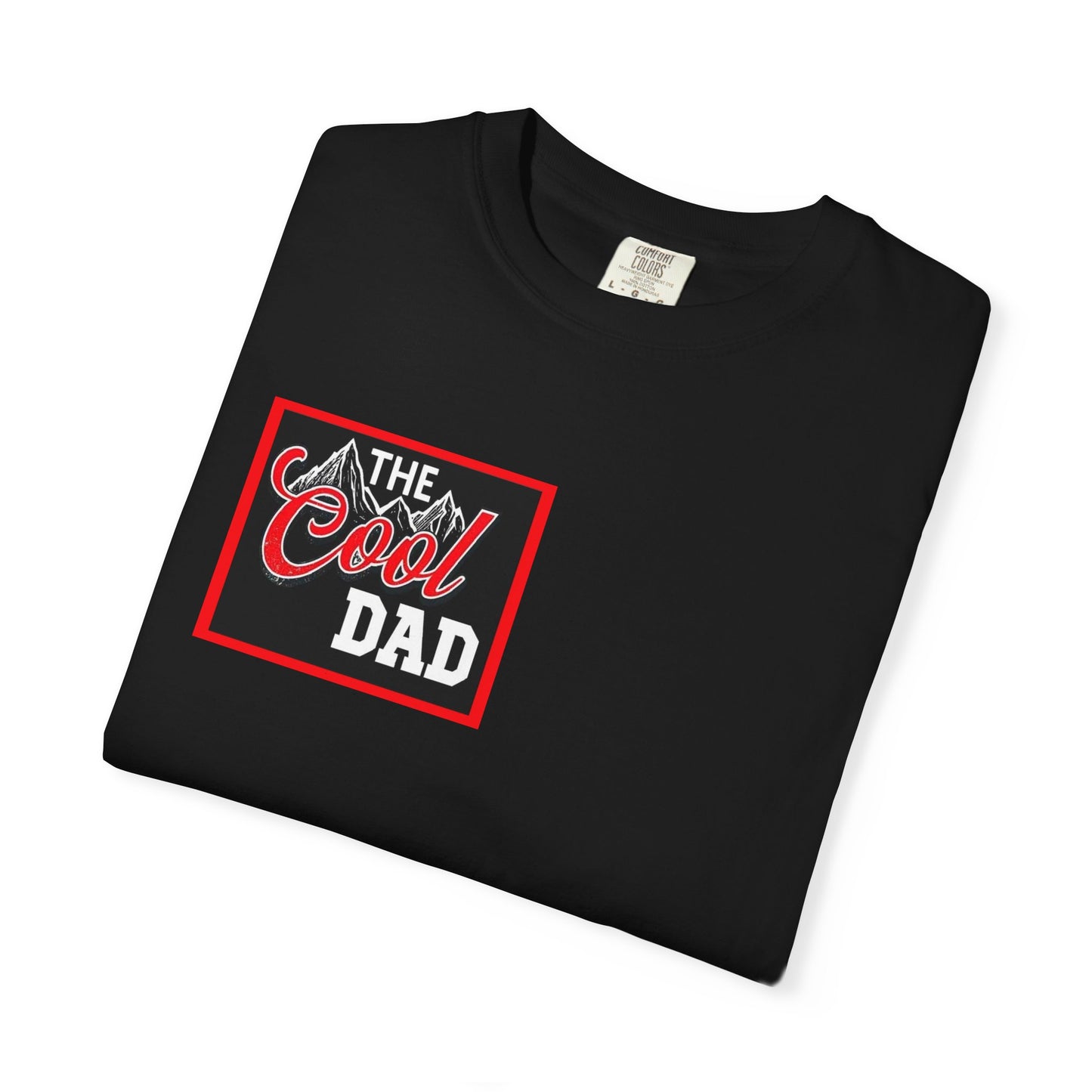 Cool Dad Garment-Dyed T-shirt, Unisex Dad Tee, Casual Wear Black