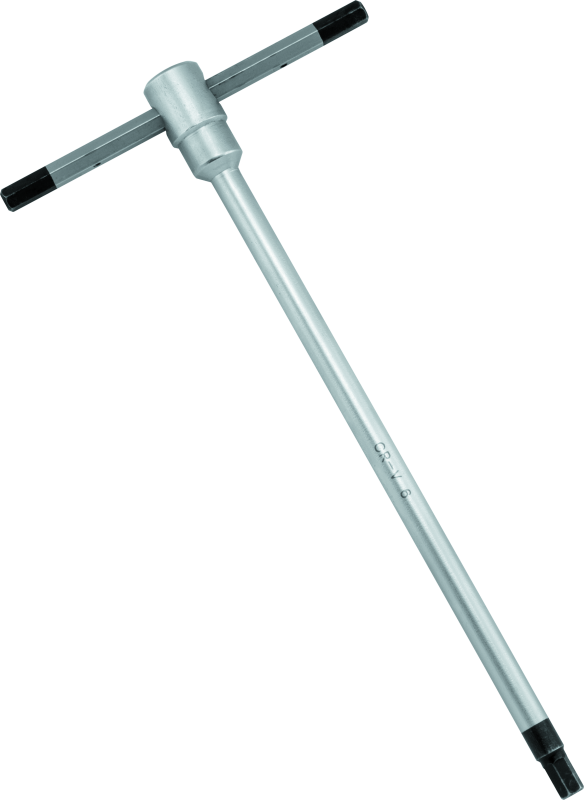 T-shaped allen wrench on a white background